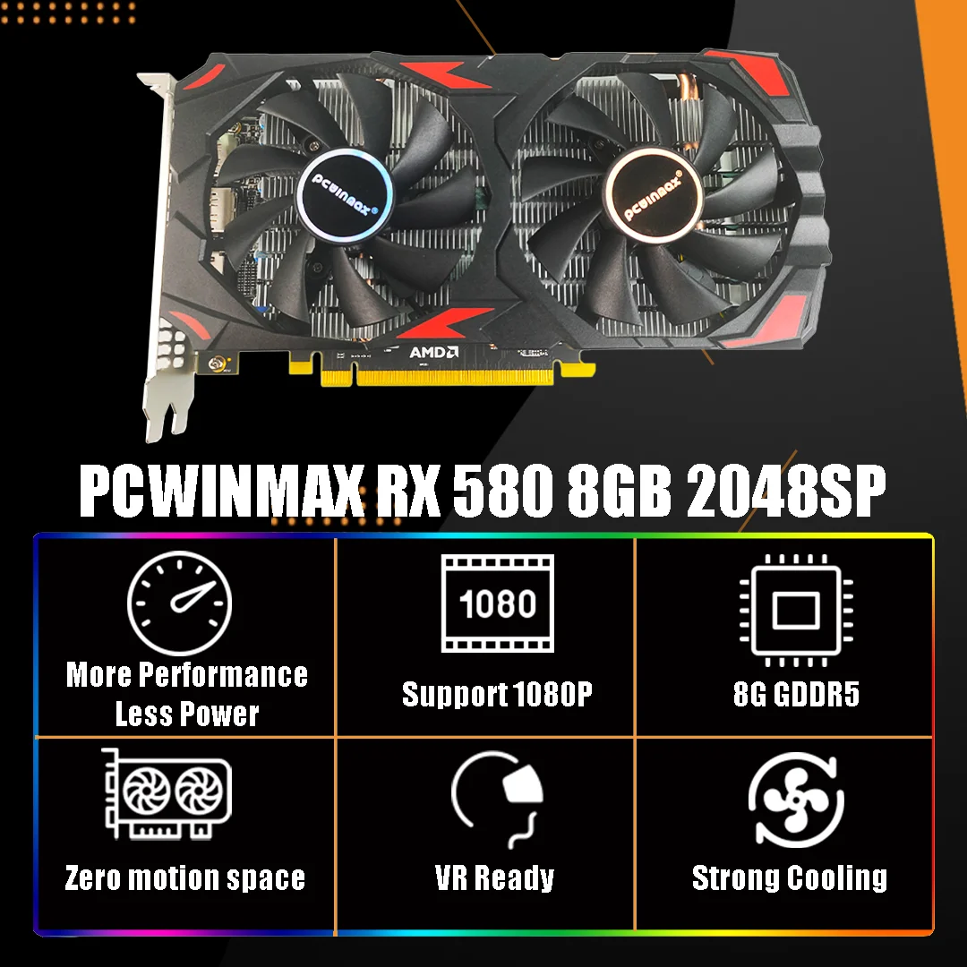 Pcwinmax nova placa gráfica rx - Rx 580 8Gb 2048Sp Gpu avaliação e preço